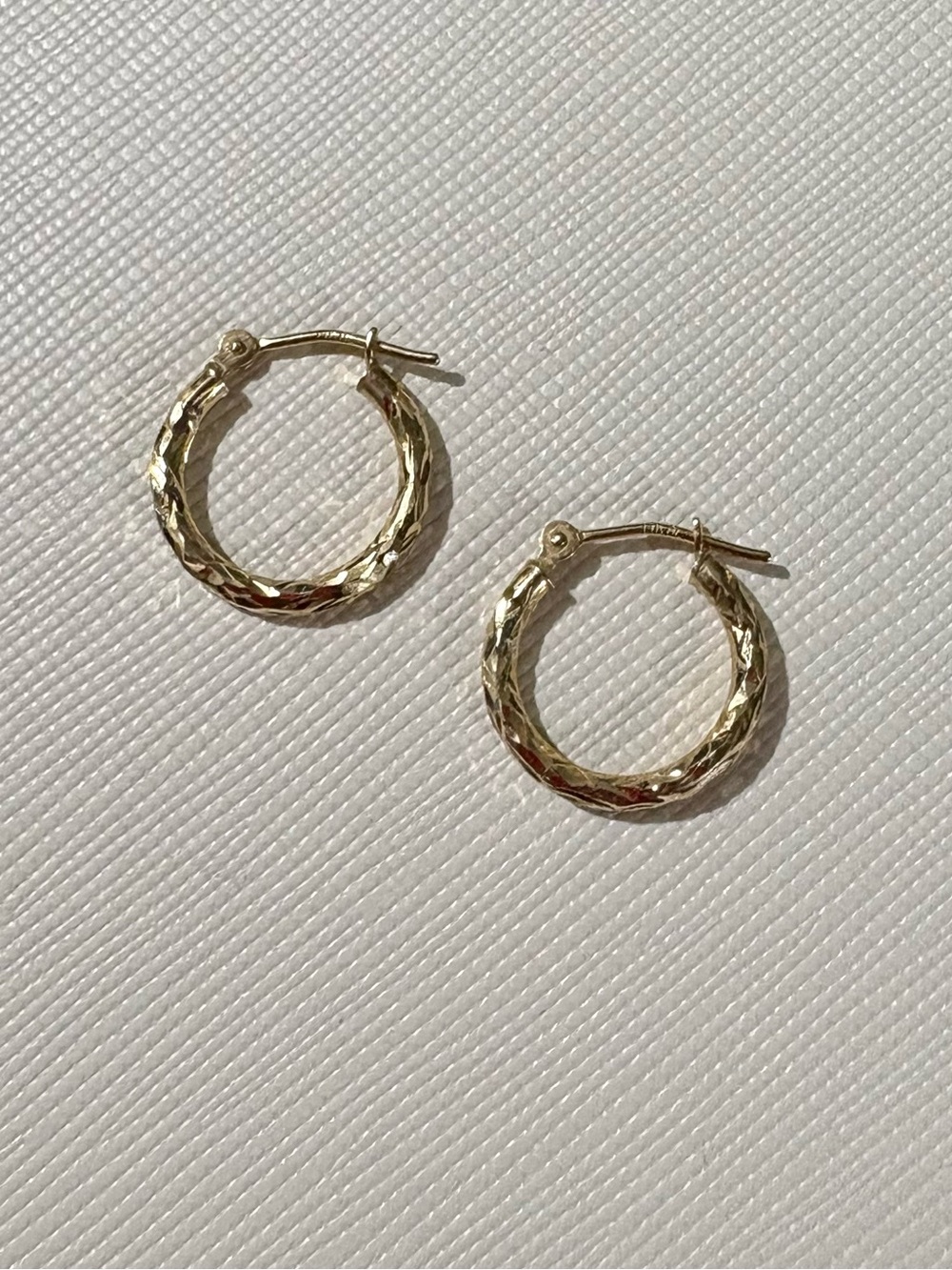 Ralph Lauren 14k Diamond Cut Earrings